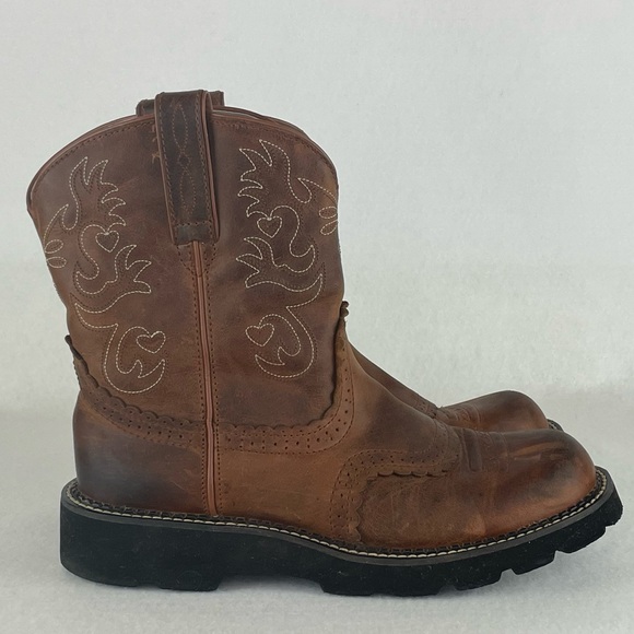 Ariat Shoes - Ariat FatBaby Western Boots Women’s 11B Brown Leather 14930 Cowgirl Round Toe